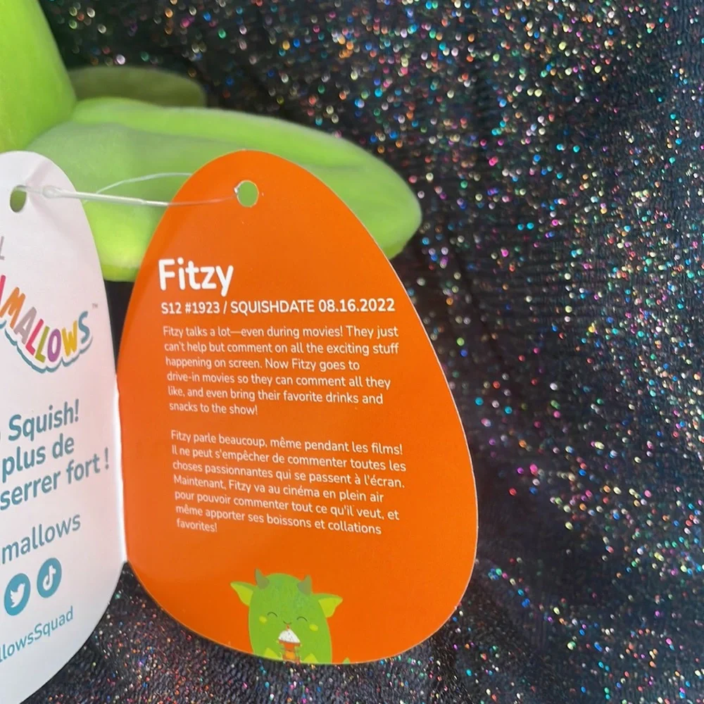 ⭐️BNWT 12” Fitzy the Goblin Drinking Pumpkin Latte Squishmallow First to market! - Picture 9 of 13